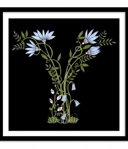 A3 Floral Letter Bluebell